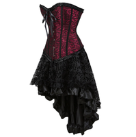 Ensemble bustier et jupe irrégulière pour femme, cosplay, grande taille, corsets, robe