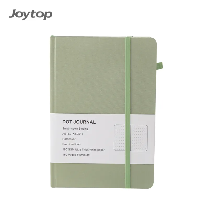 Joytop 2303-6 grosir kantor bisnis A5 kain Linen sederhana seni sampul keras jadwal peluru buku catatan Jurnal