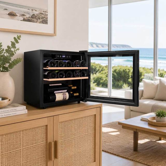 Smart Control LED Display Wine Refrigerator 14 Bottles Capacity Cellar