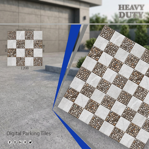 Carreaux de parking en porcelaine numériques 400x400mm 12mm, carreaux de sol extérieurs robustes, qualité usine, qualité export Inde - Product Image 4