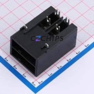 HC-10.16-2*2AW-05 Wire-to-Board Pin Header Bent Lead Through Hole,P=10.16mm Connector 2x2P 10.16mm Right Angle Insert 4P - Product Image 1