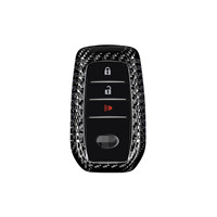 Étui de clé de voiture pour Toyota hilix RAV4, housse de clé de voiture en Fiber de carbone t-carbon housse de clé de voiture à la mode
