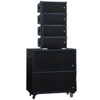 Système de Sonorisation PA DBK Complet Passif avec Enceintes Line Array 10 Pouces et Caisson de Basses Amplifié 18 Pouces pour Événements d'Église