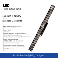 Lampu Tirai Bergerak LED RGBW 38*10W 500W Pixel Strobe Backlight DMX512 Lampu Panggung Putar Sumbu X