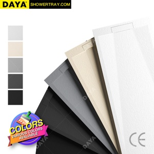 Receveur de <span class=keywords><strong>douche</strong></span> sur pied blanc de style italien Base de <span class=keywords><strong>douche</strong></span> découpable en pierre artificielle à surface mate - Product Image 4