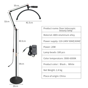 Lámpara de Pie LED de Media Luna de 16 Pulgadas para Extensiones de Pestañas, Spa de Belleza, Iluminación Fotográfica Móvil - Product Image 6