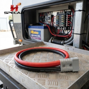 50A 앤더슨 스타일 퀵 디스커넥트 플러그 - 6AWG 배터리 링 터미널 리드 (4x4 오프로드 카라반 보조 배터리 케이블용) - Product Image 1