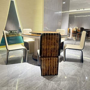 <span class=keywords><strong>Tavolo</strong></span> da pranzo <span class=keywords><strong>rotondo</strong></span> <span class=keywords><strong>in</strong></span> legno con giradischi 1 <span class=keywords><strong>tavolo</strong></span> con 4 sedie 6 grandi - Product Image 2