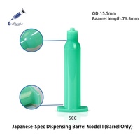Seringue de distribution industrielle Liscoe 5cc verte de style japonais IEI, haute précision, en matériau PP, avec garantie d'un an