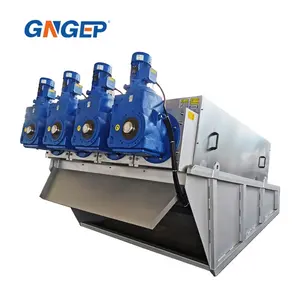 Tốt nhất bán đa-tấm bùn dewatering Máy trục vít Báo Chí và tự động bùn dewatering Thiết bị xử lý nước thải hệ thống