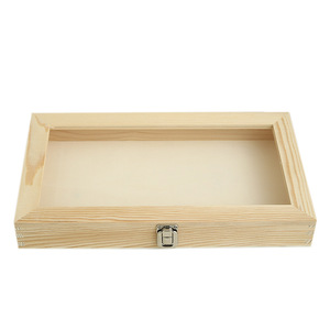 Scatole <span class=keywords><strong>Regalo</strong></span> <span class=keywords><strong>in</strong></span> <span class=keywords><strong>Legno</strong></span> Pronte per la Spedizione, Contenitori Trasparenti per Organizzazione ed Esposizione, Scatole Rettangolari Personalizzabili per Imballaggio - Product Image 1
