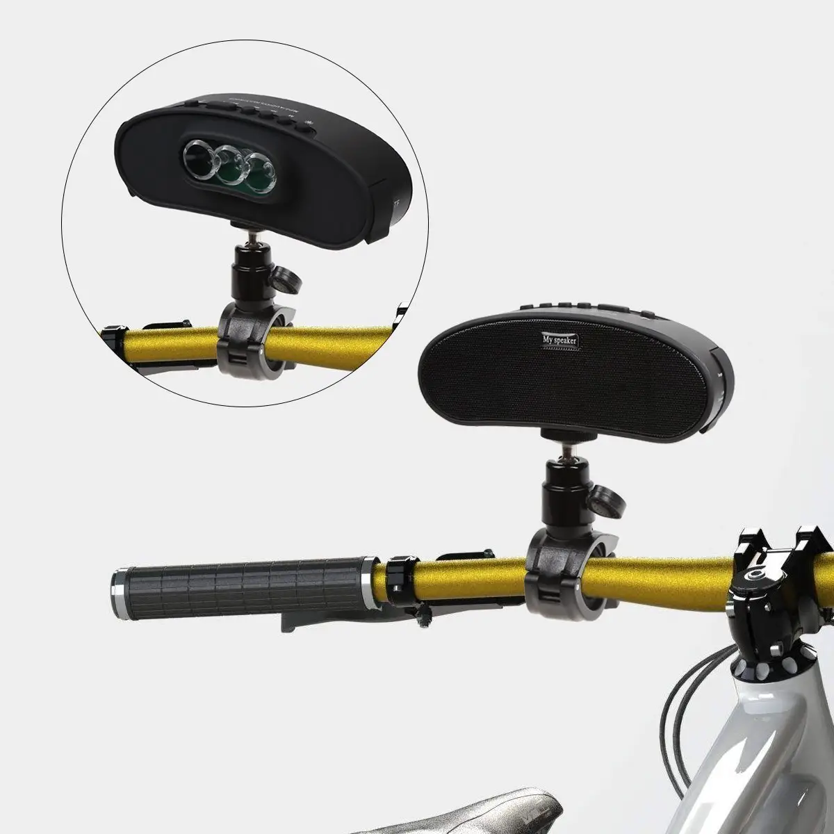 Outdoor Tragbares Fahrrad Fahrrad Radfahren Bluetooth-Lautsprecher mit LED und Glocke