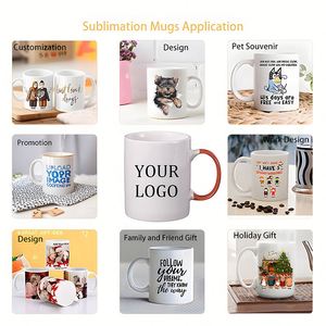 Nuevos Productos, Taza de Cerámica Blanca de 11 oz y 15 oz con Logotipo Personalizado, Taza de Café de Cerámica de 11 oz y 15 oz para Sublimación - Product Image 4