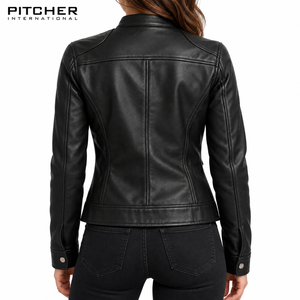 Ventes en gros de vestes en cuir pour femmes, fournisseur en gros pour les boutiques américaines, vestes en cuir véritable pour femmes, OEM - Product Image 4