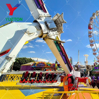 Attraction Géante Portable Montée sur Remorque à Sensations Fortes Extrêmes Thème Moulin à Vent Rapide pour Fête Foraine, Parc d'Attractions ou Carnaval à Vendre
