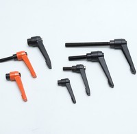 Poignée de serrage réglable en alliage de zinc noir et en alliage d'aluminium, mâle et femelle