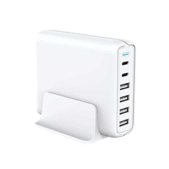 Mobile Phone Laptop Charger Multifunction Qc3.0 Fast Charging Usb C Gan Charger 90w 6-port 45w Pd + 25w Pd + 12w