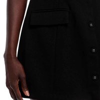 Fabricants de vêtements sur mesure – Nouvelle collection printemps-été-automne : débardeur en jean noir uni, col rond, bouton unique, anti-plis