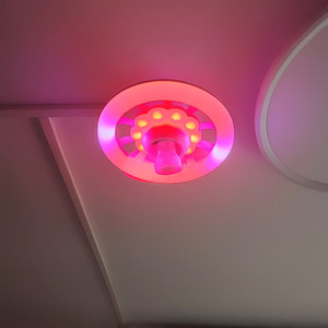 <span class=keywords><strong>Ventilador</strong></span> de techo moderno LED <span class=keywords><strong>con</strong></span> iluminación de ambiente RGB E27 Base ajustable y control remoto ABS cuerpo de lámpara para hogar o apartamento - Product Image 5