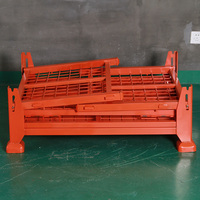 Conteneur pliant en acier robuste, boîte logistique en maille métallique, empilable, pour stockage en gros, qualité supérieure, pour rayonnage, vente en gros usine