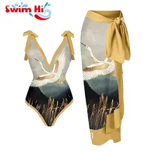 Maillot de bain pour filles de haute qualité personnalisé avec votre logo personnalisé maillot de bain pour fille imprimé Bikinis pour fille en tissu anti-uv