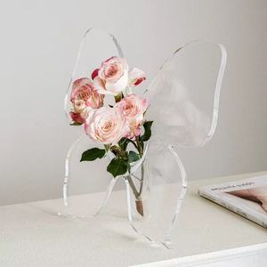 Lọ hoa bướm acrylic Art Deco trong suốt, trang trí nhà hiện đại, trang trí phòng khách phòng ngủ, chống thấm nước, kích thước lớn - Product Image 1