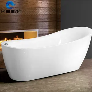 2023 extra long acrylic freestanding bathtub large slipper bath 1800 tub with massage whirlpool