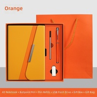 Ensemble cadeau carnet et stylo d'affaires, carnet à trois volets en cuir PU de luxe personnalisé, stylo, ensemble de papeterie de bureau professionnel, cadeau promotionnel
