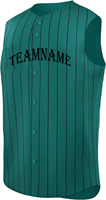 Vente en gros OEM de maillots de baseball en maille de polyester à séchage rapide Gilet de baseball sans manches à rayures pour hommes Maillot de softball