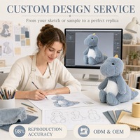 Peluche Dinosaure Gris Doux et Confortable avec Picots Jaunes, Animal en Peluche Assis pour Canapé Moderne, Lit et Décoration de Chambre d'Enfant, Idéal Cadeau