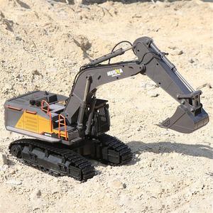 Excavatrice RC <span class=keywords><strong>Huina</strong></span> <span class=keywords><strong>1592</strong></span> à l'échelle 1:14, 2,4 GHz, 22 canaux, avec construction métallique - Prête à l'emploi en intérieur et en extérieur, jouet radiocommandé - Product Image 6