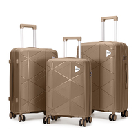 Valise OMASKA avec logo personnalisé, 20, 24, 28 pouces, doublure en polyester imperméable, poignée, fermeture éclair, valise de voyage en PP pour affaires