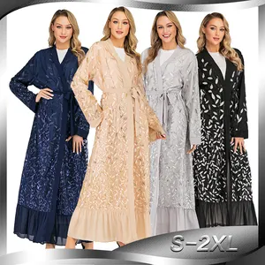 Emirati 2024 nuovo tessuto Dubai Abayas Saudi Nida collezione Online Dubai Doccasion abito Met Kraaltjes per donna
