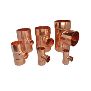 Copper reducing medium and small T-type three-way reducing large side large refrigeration and air conditioning welding