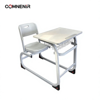 Ensemble de bureau et chaise pour étudiants en gros, mobilier scolaire individuel, logo, couleur et taille personnalisables disponibles