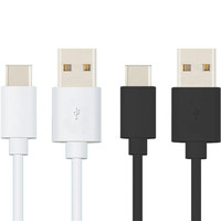 Cable USB a Tipo-C Premium 6A, Duradero, Carga Súper Rápida, Cable de Sincronización de Datos con Inyección de PVC, Universal, Negro y Blanco, para el Hogar