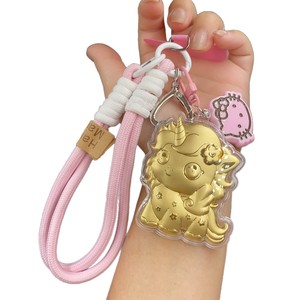 Porte-clés My Little Pony Licorne Dorée en Alliage de Zinc, Pendentif Dessin Animé, Cadeau pour Sac ou Téléphone, Accessoire Décoratif - Product Image 5