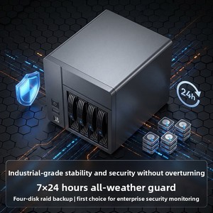Mini PC NAS 4 baies N100 avec CPU, double réseau 2.5G, pour travail à distance, <span class=keywords><strong>cloud</strong></span> privé, <span class=keywords><strong>stockage</strong></span> de fichiers en réseau, 4G DDR4, 64G SSD - Product Image 4