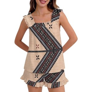 Conjuntos de Sutiã e Pijama Femininos Polinésios Personalizados, Secagem Rápida, Sem Mangas, Tamanho XL, Fácil de Vestir/Despir, Sexy, Macio e Amigável à Pele - Product Image 2