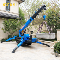 Grue araignée de 5 tonnes avec nacelle pour personnel, certifiée CE, pour l'entretien des bâtiments de grande hauteur et les travaux de façade