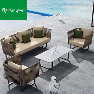 Usine directe <span class=keywords><strong>de</strong></span> meubles <span class=keywords><strong>de</strong></span> patio extérieur <span class=keywords><strong>de</strong></span> haute qualité en <span class=keywords><strong>aluminium</strong></span> corde armure 5 <span class=keywords><strong>places</strong></span> <span class=keywords><strong>jardin</strong></span> canapé ensemble <span class=keywords><strong>salon</strong></span> - Product Image 1