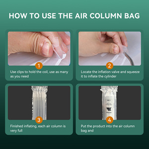 แผ่นพลาสติกเป่าลมสำหรับทำความสะอาดห้องน้ำแบบม้วนบรรจุแบบฟองอากาศในคอลัมน์เบาะอากาศ - Product Image 6