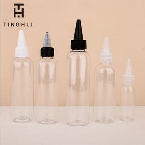 Bouteilles en plastique PET transparentes à presser de 30/50/60/100/120/250/500 ml avec bouchon à vis pour huile essentielle/huile capillaire/huile de sérum - Product Image 3