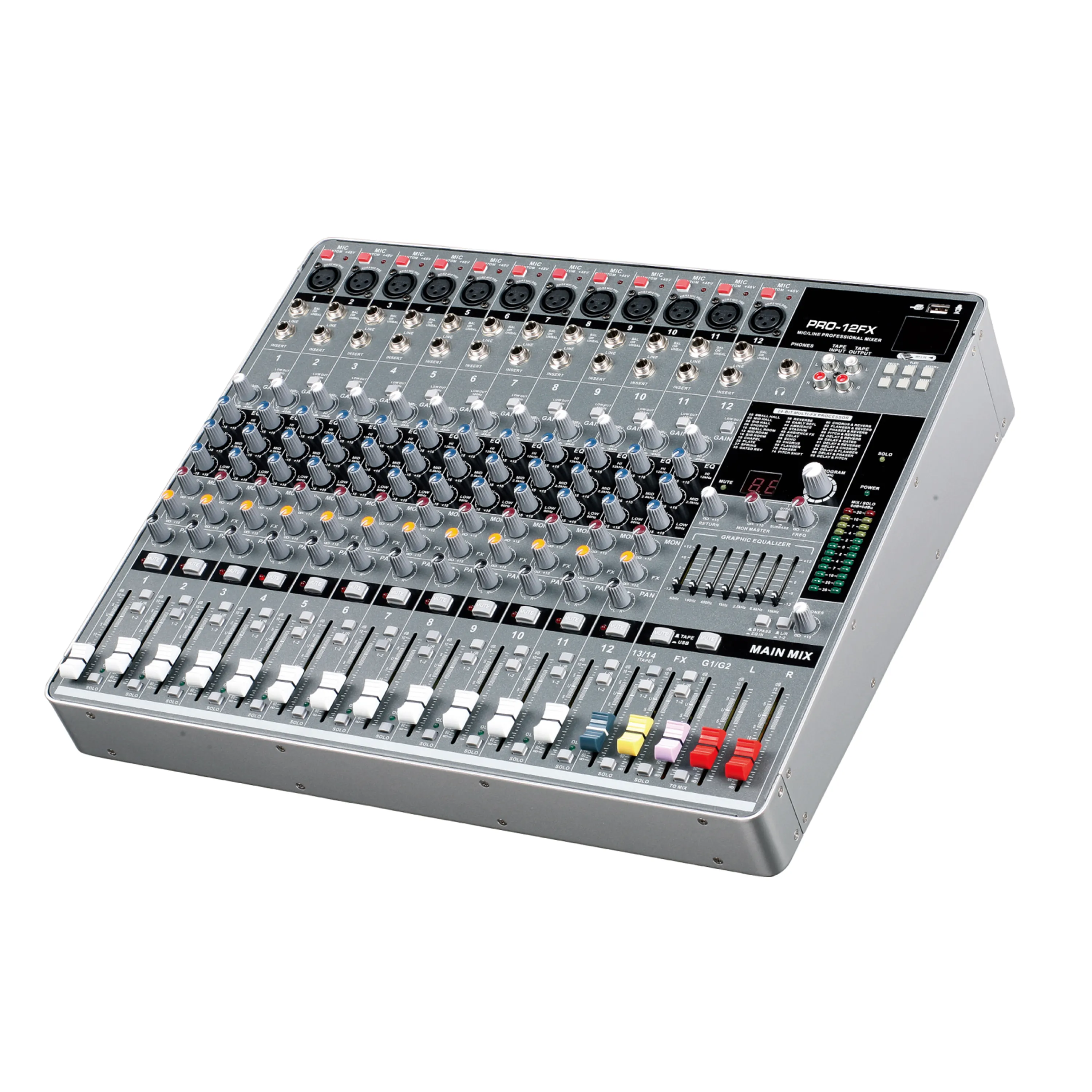 Pa Sistem Audio Studio Suara Elektronik Digital Dj Audio Mixer 12 Channel