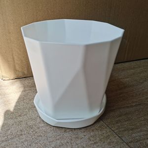 Modern <strong>Plastic</strong> <strong>Pot</strong> for Plants, Simple Flower <strong>Pot</strong> Floor <strong>Table</strong> for Hotel, pp <strong>Plastic</strong> Container Planter for Green Plants with Tray - Product Image 4