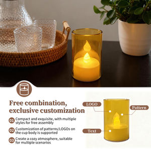 Candela LED a Colonna Piccola Eco-Resistente e Risparmiosa, con Effetto Fiamma Tremolante, Telecomando e Timer, Funzionamento a Batteria, Antivento, Ambra Premium - Product Image 2