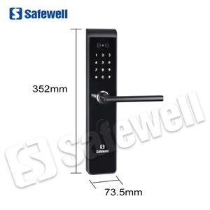 Serrure de porte d'hôtel de carte Rfid numérique de haute sécurité de couleur noire et argentée de Safewell à vendre - Product Image 4