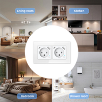 Interrupteur mural et prise en verre standard israélien BAOBEN avec double ports USB + TYPE-C
