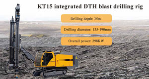 מפעלי סין בור פתוח 298KW KT15 כרייה משולבת במורד אסדת קידוח החור מכונה מובנית מדחס אוויר - Product Image 2
