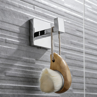 Accessoires de salle de bain HF, crochets à vêtements multifonctionnels carrés en acier inoxydable 304, à fixer au mur